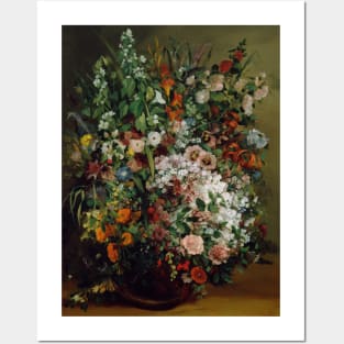 Bouquet of Flowers in a Vase by Gustave Courbet Posters and Art